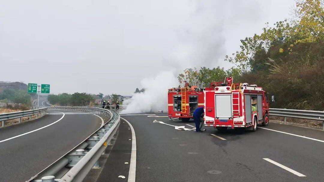 四川高速上一汽车突发自燃！车内两人闻到异味后果断弃车<strong></p>
<p>虚拟币比特股</strong>，成功逃生
